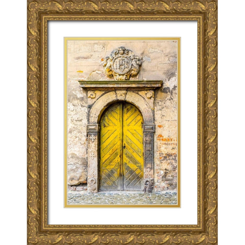 Moravian Door Gold Ornate Wood Framed Art Print with Double Matting by Eggers, Julie