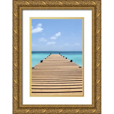 Blue Skies Gold Ornate Wood Framed Art Print with Double Matting by Carpentieri, Natalie