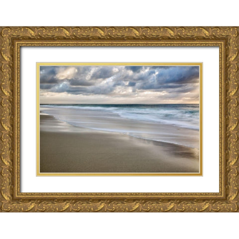 La Jolla Sunset Gold Ornate Wood Framed Art Print with Double Matting by Collins, Ann