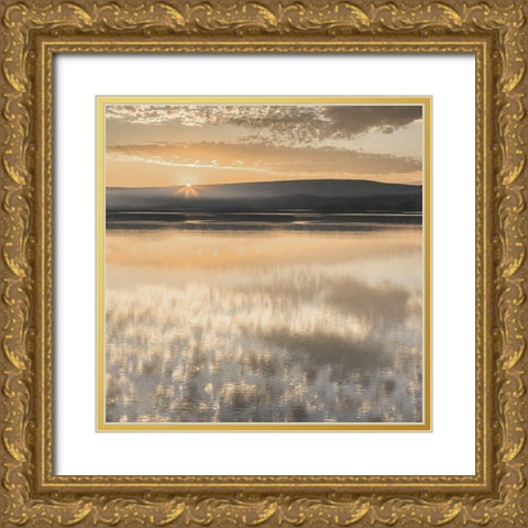 Serene Sunrise Gold Ornate Wood Framed Art Print with Double Matting by Jaynes, William D.