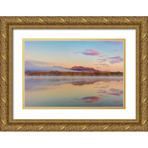 Waterton Lakes Gold Ornate Wood Framed Art Print with Double Matting by Haney, Chuck