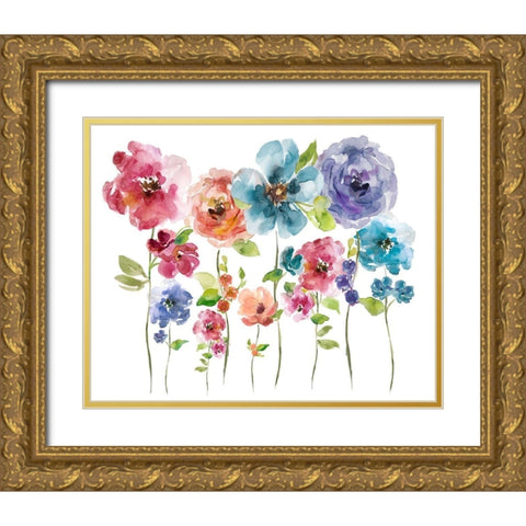 Belle Boutique Arrangement Gold Ornate Wood Framed Art Print with Double Matting by Robinson, Carol