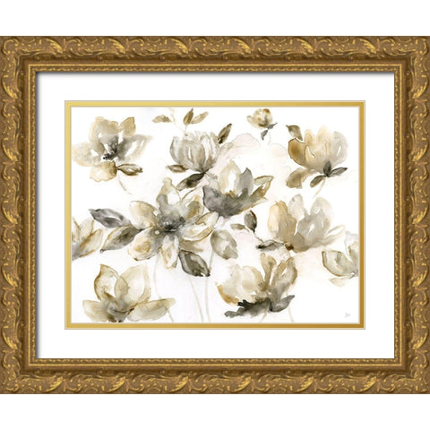 Natures Dance Gold Ornate Wood Framed Art Print with Double Matting by Nan