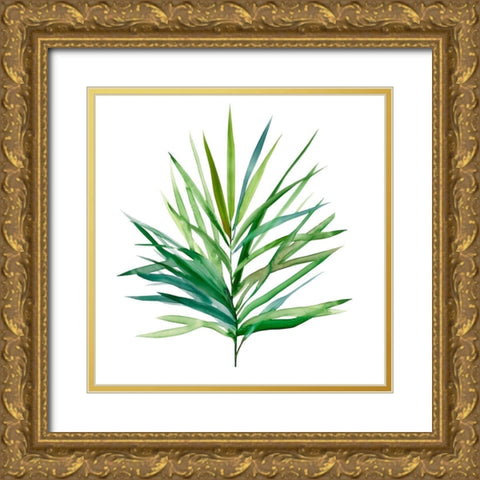Palm Frond I Gold Ornate Wood Framed Art Print with Double Matting by Robinson, Carol