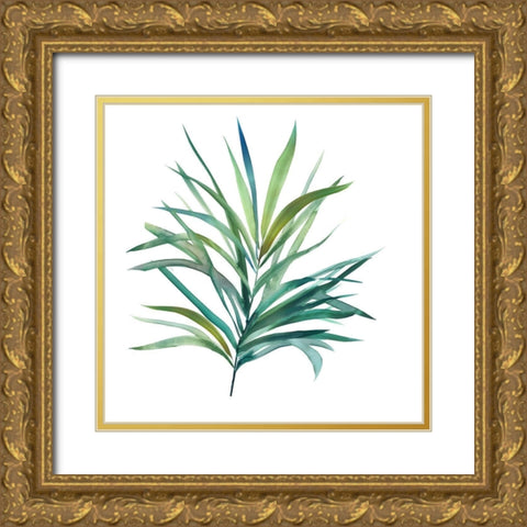 Palm Frond III Gold Ornate Wood Framed Art Print with Double Matting by Robinson, Carol