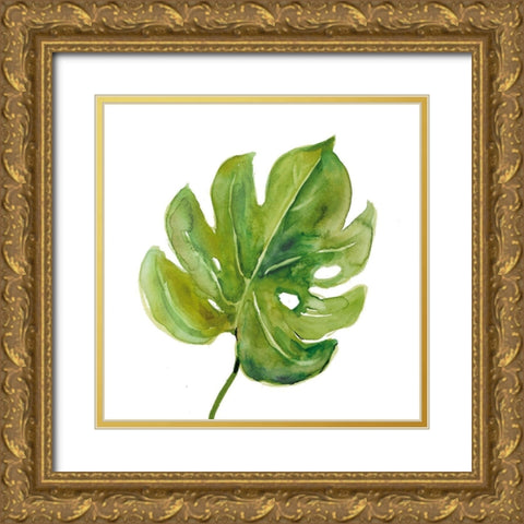 Tropical Frond I Gold Ornate Wood Framed Art Print with Double Matting by Robinson, Carol