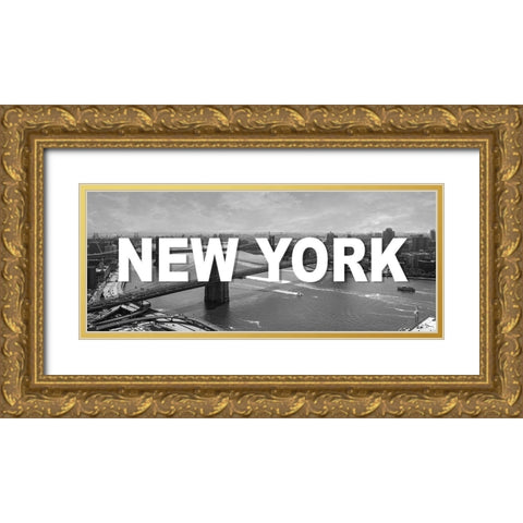 New York Gold Ornate Wood Framed Art Print with Double Matting by Jill, Susan