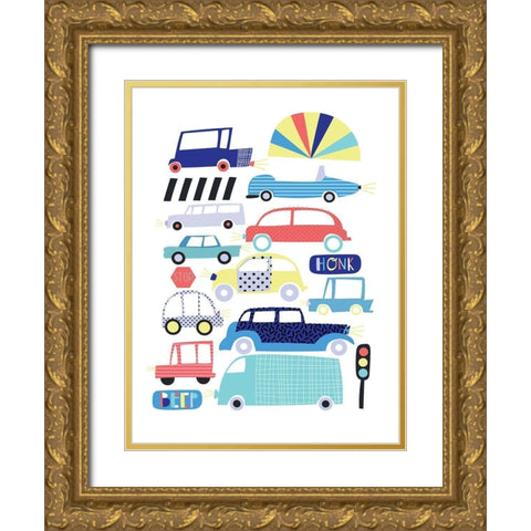 Traffic Jam Gold Ornate Wood Framed Art Print with Double Matting by Potter, Alice