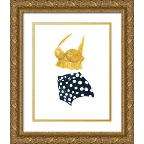 Vintage Swimwear IV Gold Ornate Wood Framed Art Print with Double Matting by Robinson, Carol