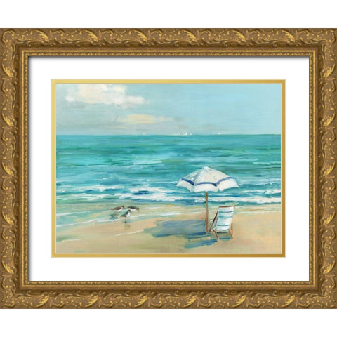 Simply Summer Gold Ornate Wood Framed Art Print with Double Matting by Swatland, Sally