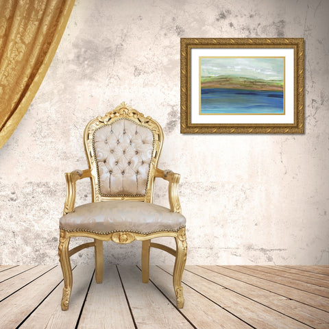Waters Edge Gold Ornate Wood Framed Art Print with Double Matting by Jill, Susan