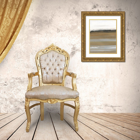 Field of Gold I Gold Ornate Wood Framed Art Print with Double Matting by Jill, Susan