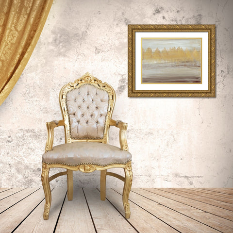 Golden Forest Gold Ornate Wood Framed Art Print with Double Matting by Jill, Susan