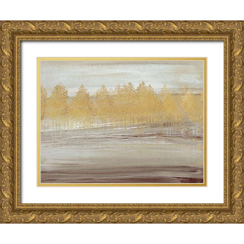Golden Forest Gold Ornate Wood Framed Art Print with Double Matting by Jill, Susan