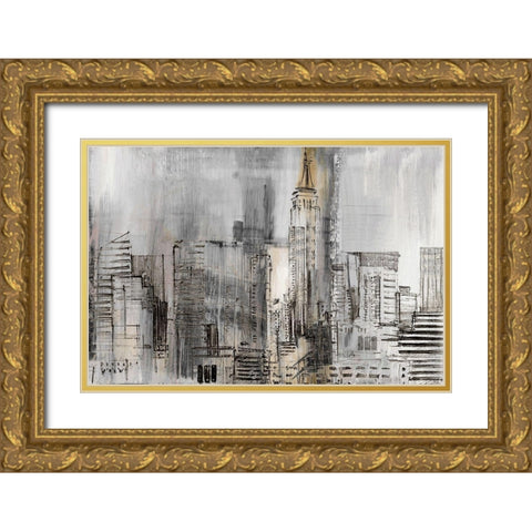 Empire Twilight Detail Gold Ornate Wood Framed Art Print with Double Matting by Jill, Susan