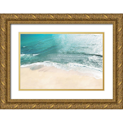 Maui Tides Gold Ornate Wood Framed Art Print with Double Matting by Carpentieri, Natalie