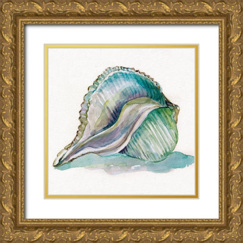 Malecon Shell I Gold Ornate Wood Framed Art Print with Double Matting by Robinson, Carol