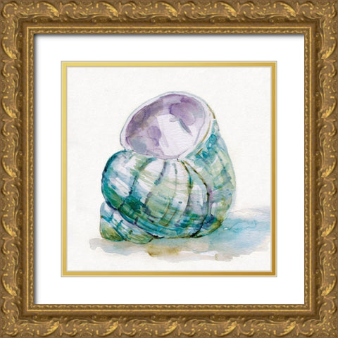 Malecon Shell V Gold Ornate Wood Framed Art Print with Double Matting by Robinson, Carol