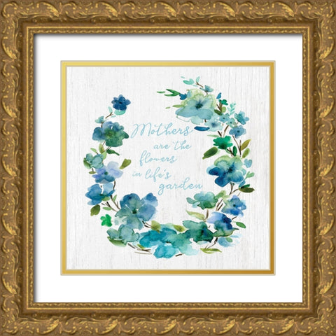 Mother Lifes Garden Gold Ornate Wood Framed Art Print with Double Matting by Robinson, Carol