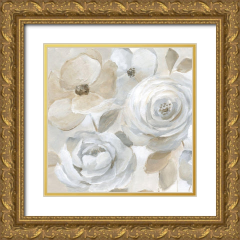 Soft Symphony Gold Ornate Wood Framed Art Print with Double Matting by Nan