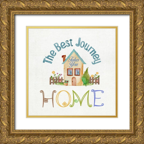 Home Gold Ornate Wood Framed Art Print with Double Matting by Knutsen, Conrad