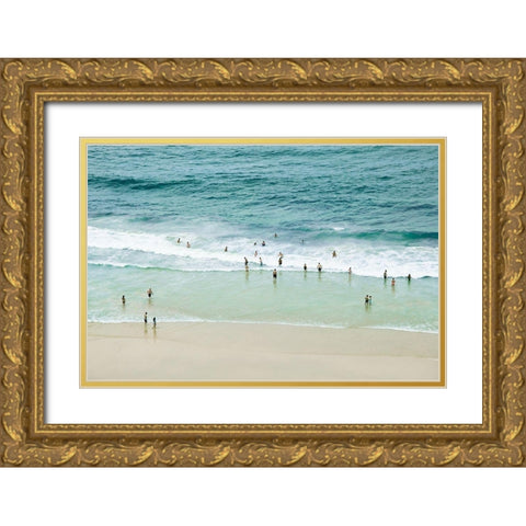 Paradise Beach Gold Ornate Wood Framed Art Print with Double Matting by Bibikow, Walter