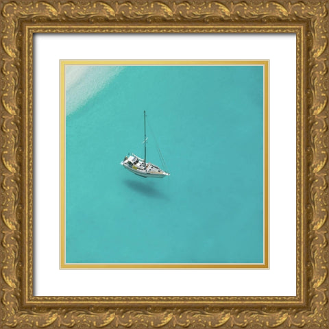 Shipwreck Beach Gold Ornate Wood Framed Art Print with Double Matting by Bibikow, Walter