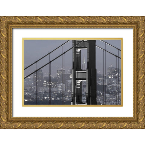 Skyline View Gold Ornate Wood Framed Art Print with Double Matting by Goldstein, Jim