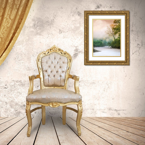 Beguiled Gold Ornate Wood Framed Art Print with Double Matting by Klass, Raymond