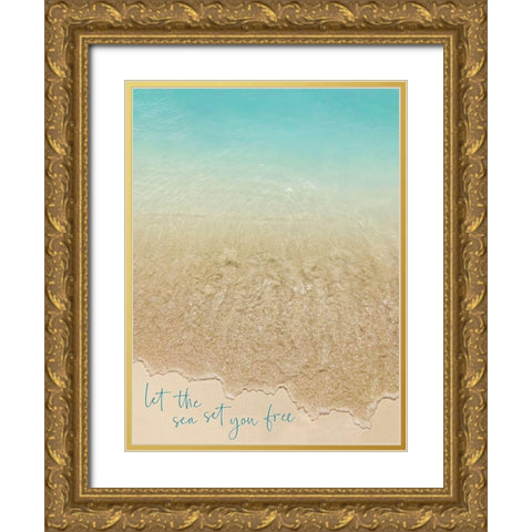 Calm Waters Gold Ornate Wood Framed Art Print with Double Matting by Carpentieri, Natalie