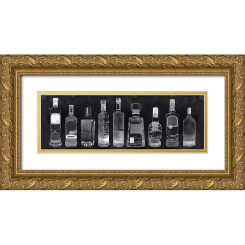 Bar Cart Gold Ornate Wood Framed Art Print with Double Matting by Carpentieri, Natalie