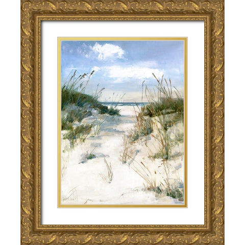 Dune View Gold Ornate Wood Framed Art Print with Double Matting by Swatland, Sally