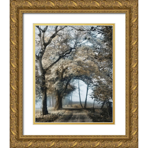 Road to Tomorrow Gold Ornate Wood Framed Art Print with Double Matting by Van de Goor, Lars