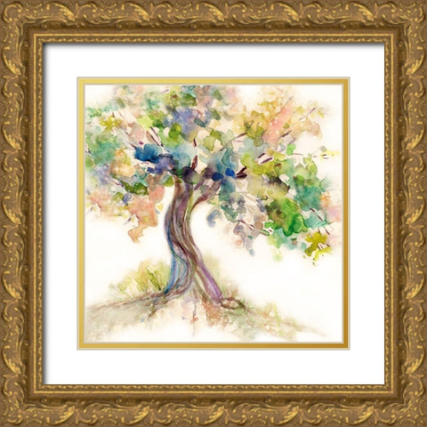 Tree of Life Gold Ornate Wood Framed Art Print with Double Matting by Robinson, Carol