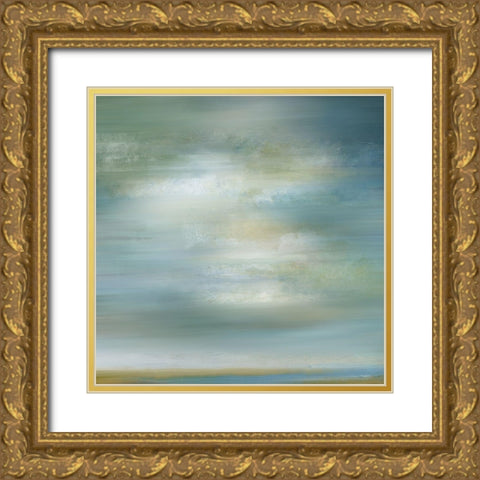 Misty Clouds Gold Ornate Wood Framed Art Print with Double Matting by Nan