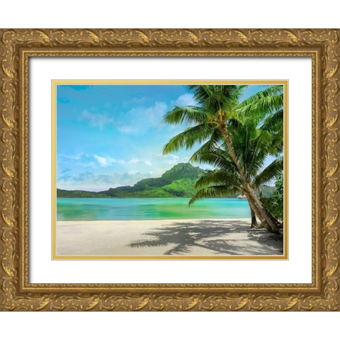 Getting There Gold Ornate Wood Framed Art Print with Double Matting by Calascibetta, Mike