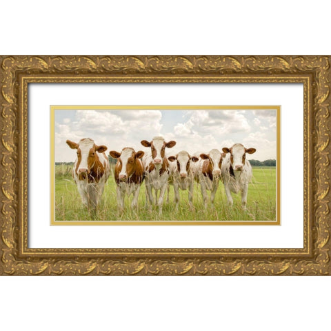 The F-Side Gold Ornate Wood Framed Art Print with Double Matting by Van de Goor, Lars