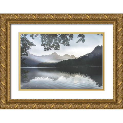 Days End Gold Ornate Wood Framed Art Print with Double Matting by Weisz, Irene