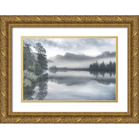 Gift of Silence Gold Ornate Wood Framed Art Print with Double Matting by Weisz, Irene