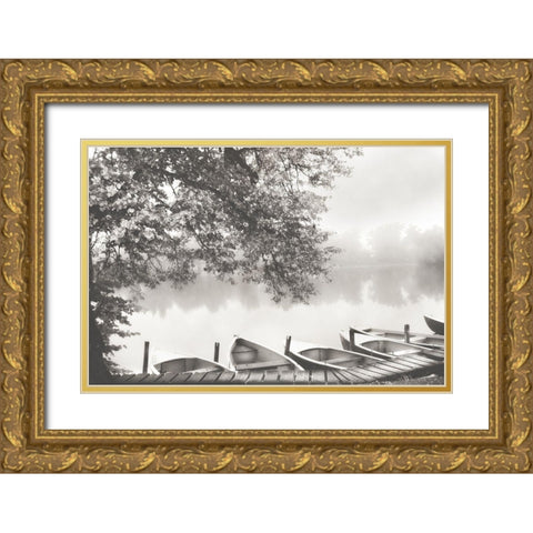 Morning Gold Ornate Wood Framed Art Print with Double Matting by Weisz, Irene