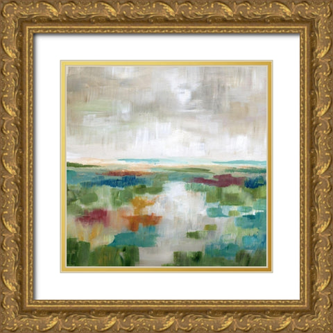 Vibrant Valley Gold Ornate Wood Framed Art Print with Double Matting by Robinson, Carol