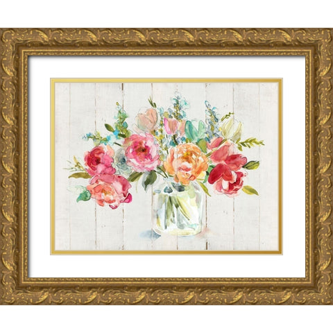 My Summer Garden II Gold Ornate Wood Framed Art Print with Double Matting by Robinson, Carol