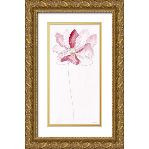 Sketchy Floral II Gold Ornate Wood Framed Art Print with Double Matting by Craven, Katrina