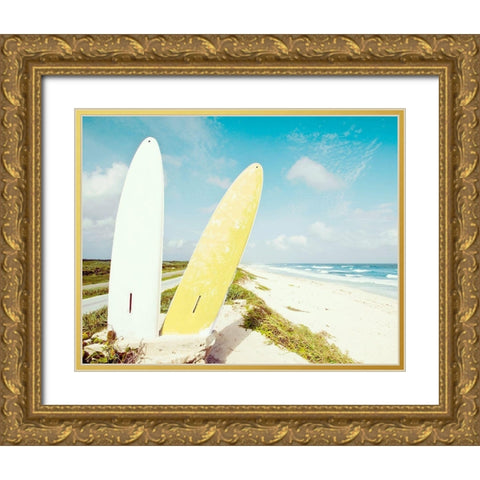 Punta Morena Beach Gold Ornate Wood Framed Art Print with Double Matting by DeFreitas, Michael