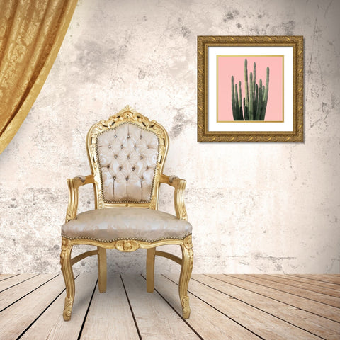 Island Succulent Gold Ornate Wood Framed Art Print with Double Matting by Carpentieri, Natalie