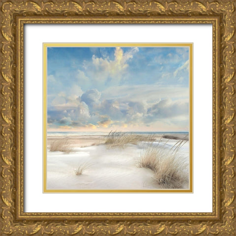 Smooth Sands III Gold Ornate Wood Framed Art Print with Double Matting by Calascibetta, Mike