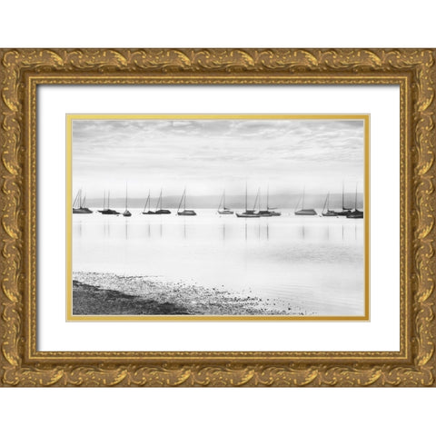 Ammerlake Morning Gold Ornate Wood Framed Art Print with Double Matting by Weisz, Irene