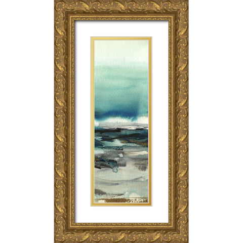 View From Slausson Mountain I Gold Ornate Wood Framed Art Print with Double Matting by Jill, Susan
