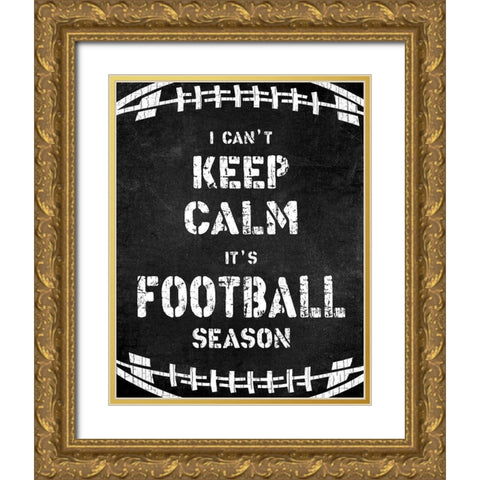 Cant Keep Calm Gold Ornate Wood Framed Art Print with Double Matting by CAD Designs