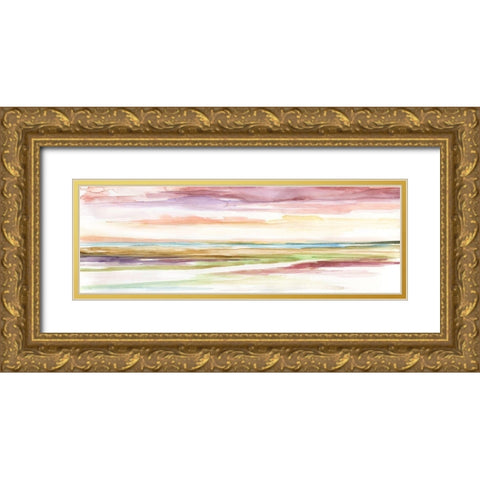 Spectrum Sunset II Gold Ornate Wood Framed Art Print with Double Matting by Nan